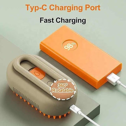 3-in-1 Steam Brush with Steamer™ - Suitable for Cats, Dogs