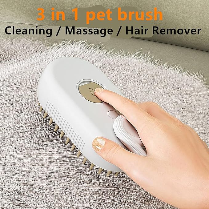 3-in-1 Steam Brush with Steamer™ - Suitable for Cats, Dogs