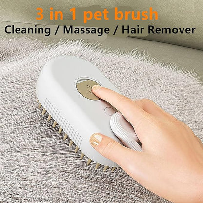 3-in-1 Steam Brush with Steamer™ - Suitable for Cats, Dogs