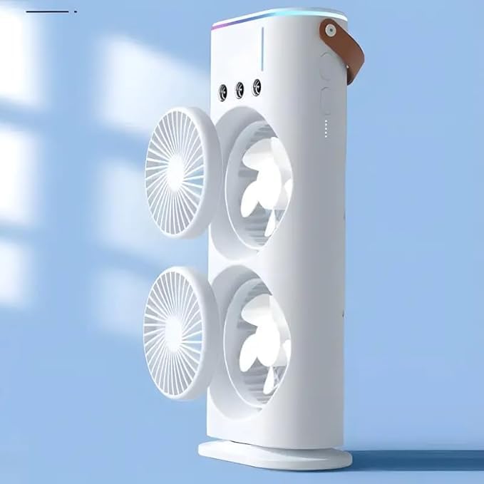 Double Ended™ USB Rechargeable Mini Desktop Table Cooling Fan
