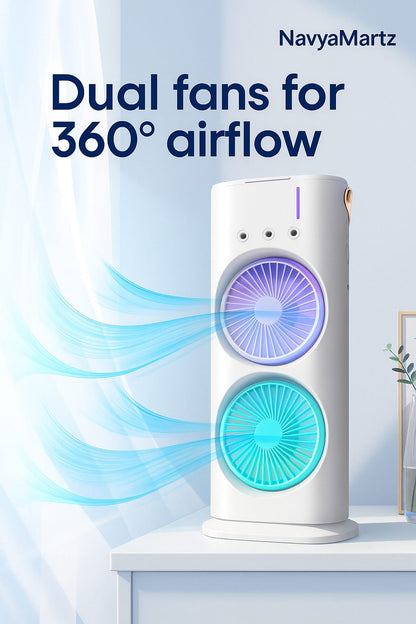 Double Ended™ USB Rechargeable Mini Desktop Table Cooling Fan