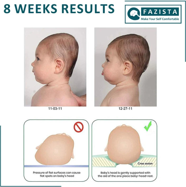 Soft Baby Head Shaping Pillow™ 0-12 Months – Prevents Flat Head | Ultra Comfort Support