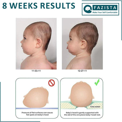 Soft Baby Head Shaping Pillow™ 0-12 Months – Prevents Flat Head | Ultra Comfort Support